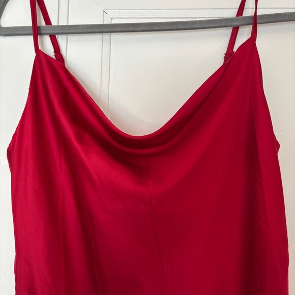 Sans Souci Red Cowl Neck Slip Dress – Size S - Picture 2 of 4